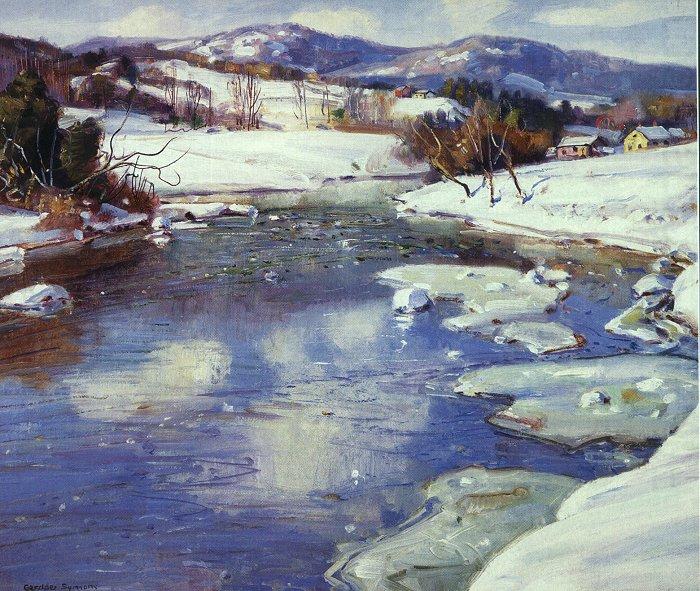 George Gardner Symons Valley Stream in Winter china oil painting image